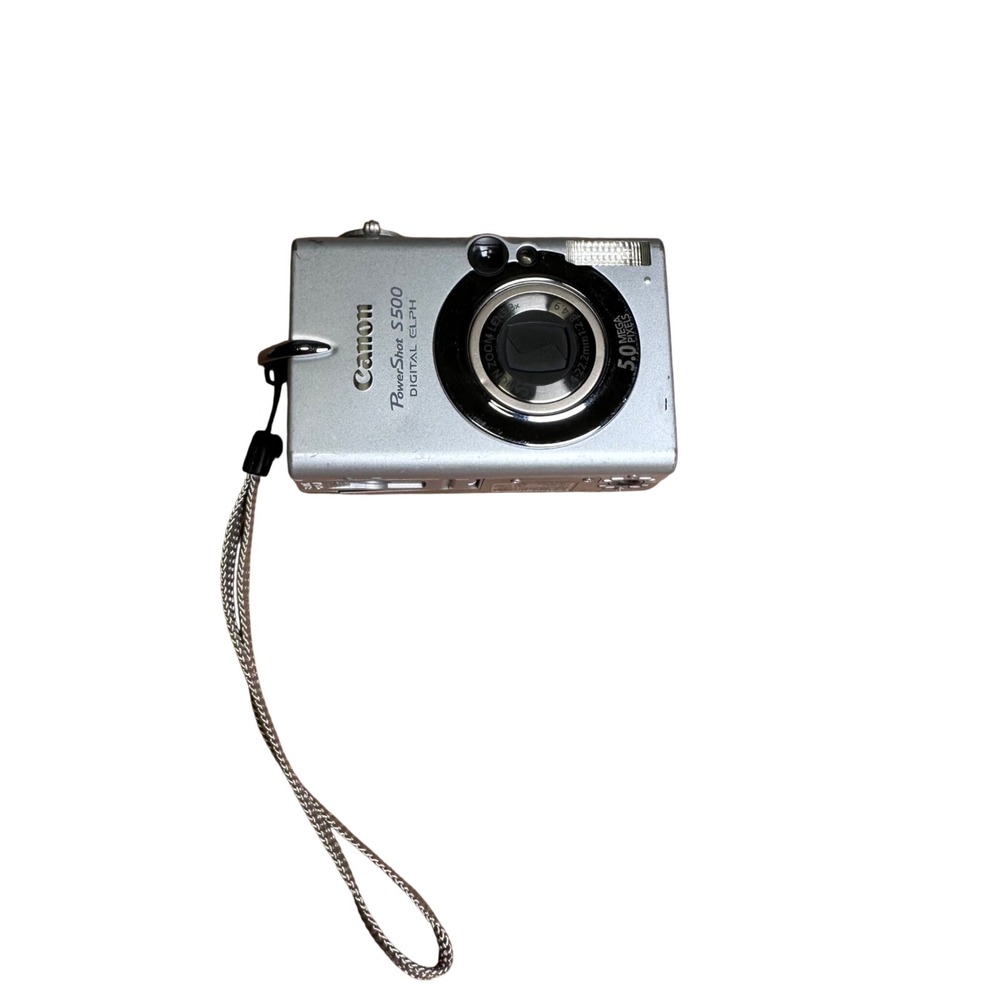 Canon PowerShot S500 Digital ELPH 5.0MP Silver Compact Digital Camera untested